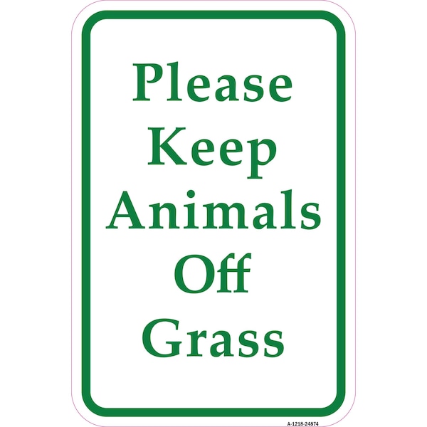 Signmission Safety Sign, 12 in Height, Aluminum, 18 in Length, 24874 A-1218-24874 - main